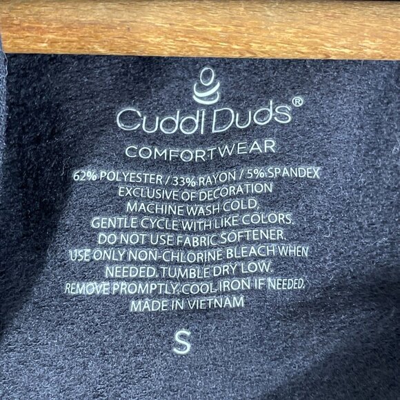 Cuddl Duds Comfortwear Cardigan Womens Size Small Black Stretch Lounge - Picture 6 of 9